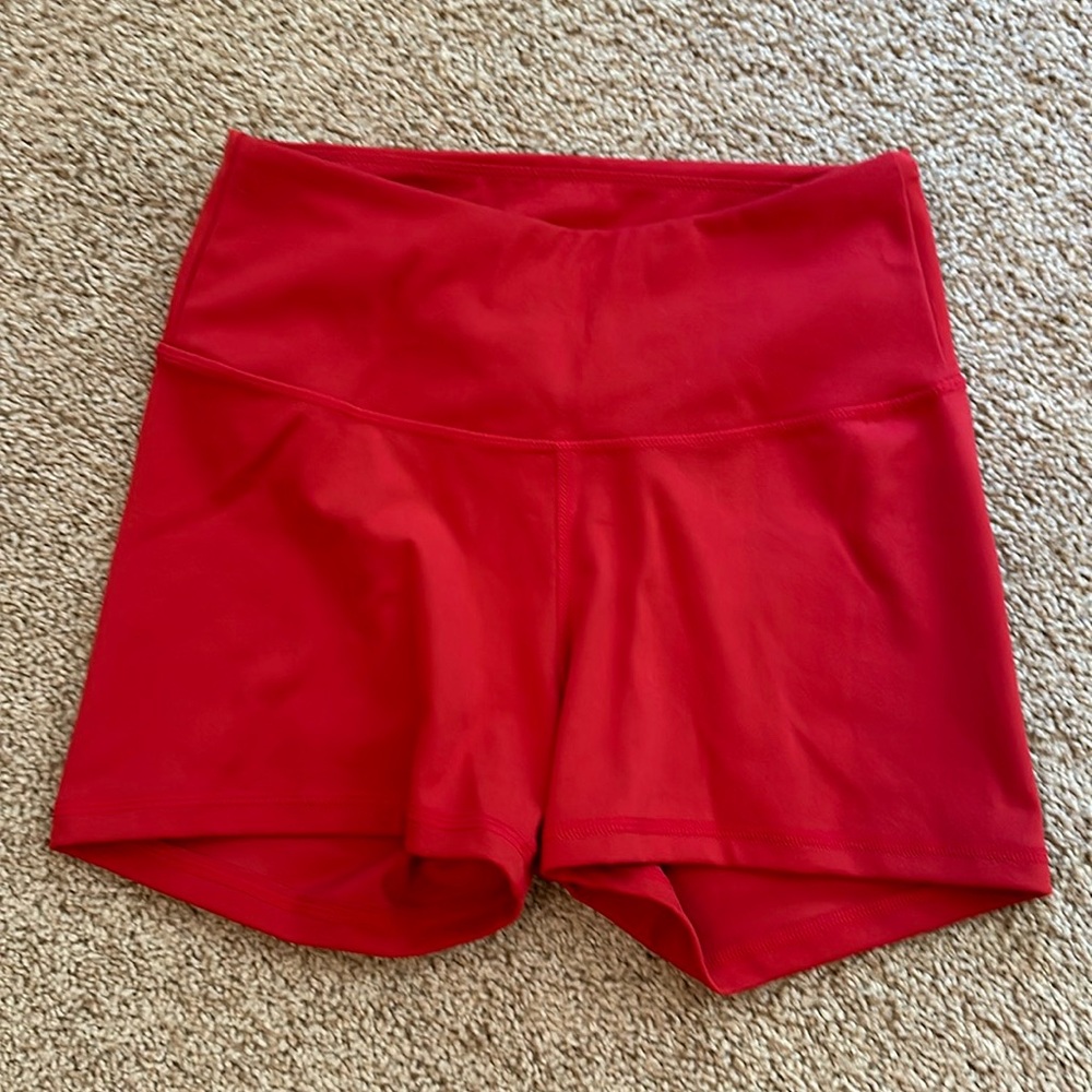 Size small women’s red bike shorts.